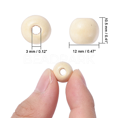 Natural Maple Wood Beads TB12mmY-17-LF-1