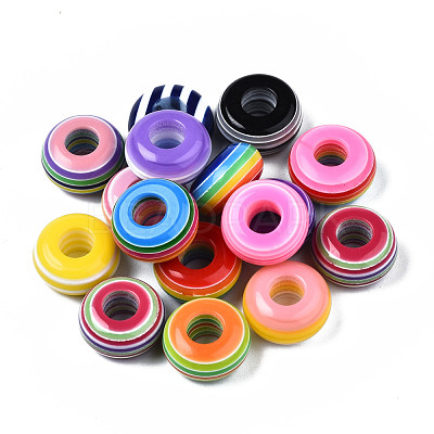 Resin Large Hole Beads X1-RESI-YWC0001-03-1