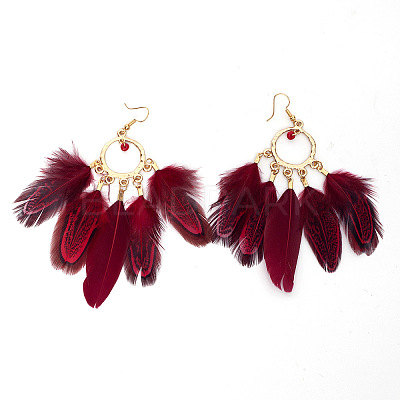 Alloy Feather Chandelier Earrings FS-WGC79E4-03-1