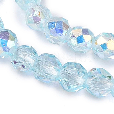 Transparent Glass Beads Strands LS-EGLA-N028-01A-A06-1