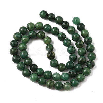 Natural West African Jade Round Beads Strands G-P075-03-6mm-1