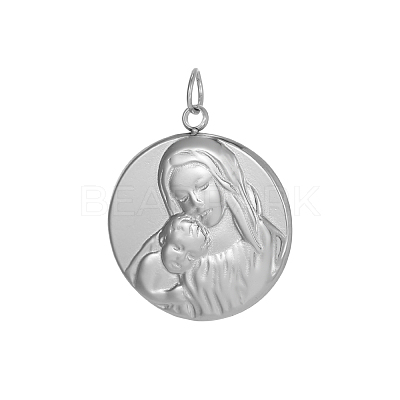 304 Stainless Steel Pendants STAS-OY005-42P-01-1