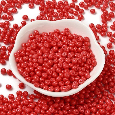 6/0 Opaque Baking Paint Glass Seed Beads SEED-M012-02A-20-1