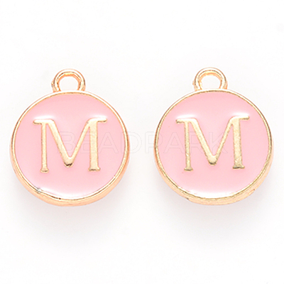 Golden Plated Alloy Enamel Charms ENAM-S118-07M-1