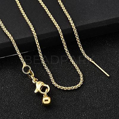1.5MM Brass Box Chain Adjustable Slider Necklaces NJEW-M108-07G-1