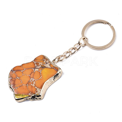 Natural Regalite/Imperial Jasper/Sea Sediment Jasper Keychain G-N0326-002-1