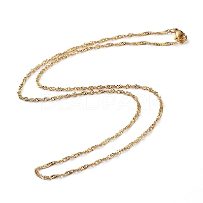 304 Stainless Steel Singapore Chain Necklaces NJEW-JN02662-03-1