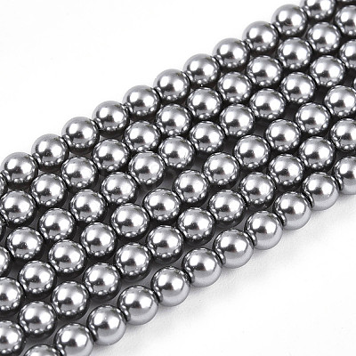 Baking Paint Pearlized Glass Pearl Bead Strands HY-N002-3mm-A01-1