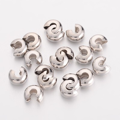 Brass Crimp Beads Covers X-EC266-2NF-1
