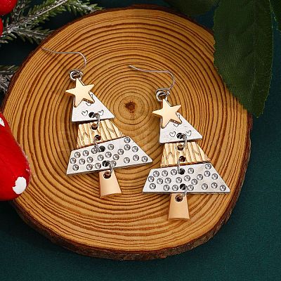 Christmas Tree Alloy Pendant Necklaces & Dangle Earrings Sets WG3F9DA-03-1
