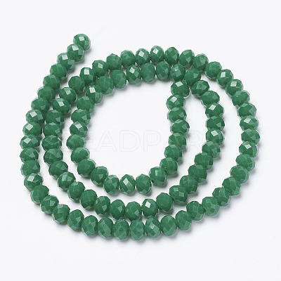 Opaque Solid Color Glass Beads Strands EGLA-A034-P4mm-D09-1