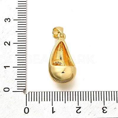 Rack Plating Brass Micro Pave Cubic Zirconia Pendants KK-L226-102G-G-1