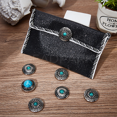 18Sets 3 Style Alloy Decorative Rivets BUTT-GA0001-01-1