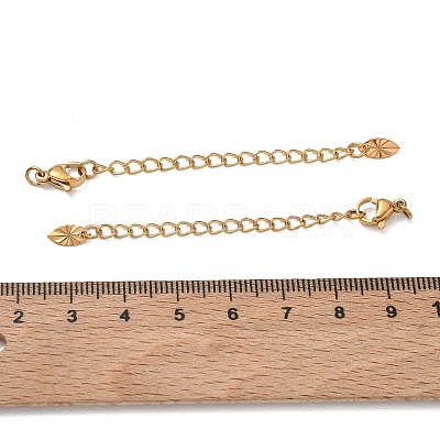 201 Stainless Steel Curb Chain Extender SA-CBA0FDA-01G-10-1