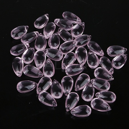 5Pcs Transparent Glass Beads X-GLAA-PW0001-25R-1