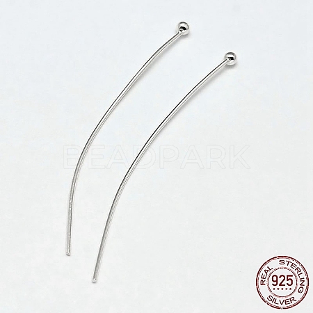 925 Sterling Silver Ball Head Pins STER-F018-03N-03-1