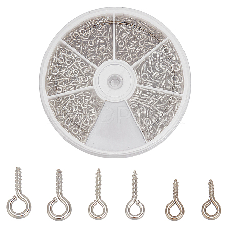 560Pcs 3 Styles Iron Screw Eye Pin Peg Bails IFIN-AR0001-32P-1