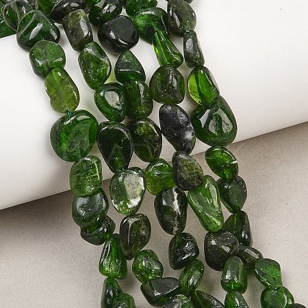 Natural Green Diopside Beads Strands G-G464-A01-02-1
