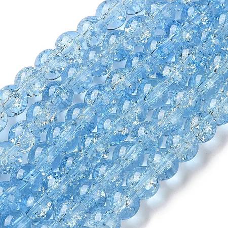 Crackle Glass Beads Strands GLAA-XCP0002-03A-1