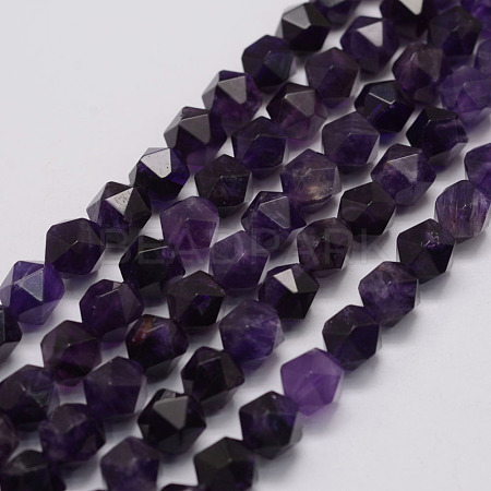 Natural Amethyst Bead Strands G-G970-11-10mm-1