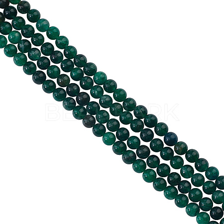 GOMAKERER 2 Strands Natural Emerald Quartz Beads Strands G-GO0001-32-1