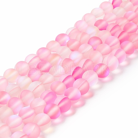 Synthetic Moonstone Beads Strands G-E573-01B-26-1