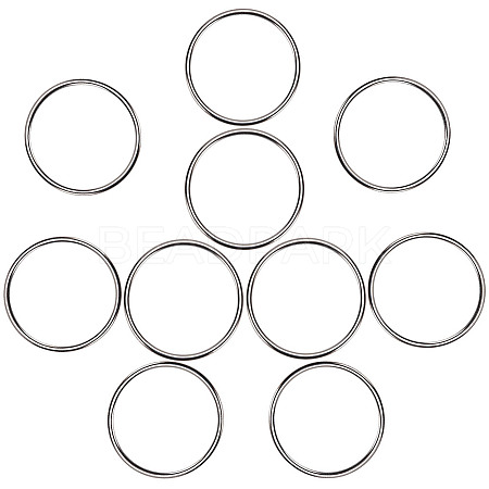 10Pcs 304 Stainless Steel Linking Rings STAS-AR0002-65B-P-1