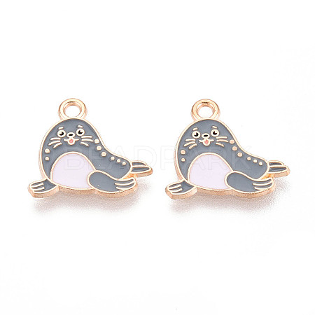 Marine Animals Alloy Enamel Pendants ENAM-T022-34J-1