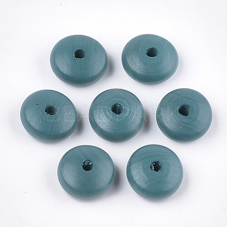 Painted Natural Wood Beads X-WOOD-T021-18E-1
