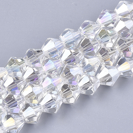Electroplate Glass Beads Strands LS-EGLA-Q118-8mm-B17-1