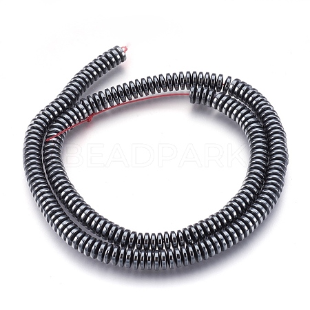 Non-magnetic Synthetic Hematite Beads Strands X-G-I208-03-A-6x2mm-1