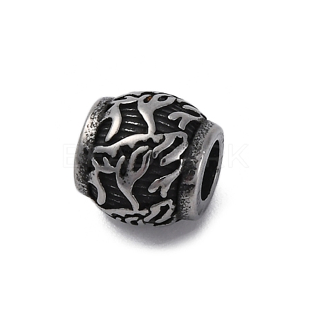 304 Stainless Steel European Beads STAS-S171-09AS-1