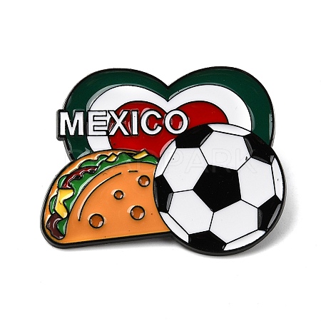 Mexico Football Theme Enamel Pins JEWB-D310-07EB-03-1