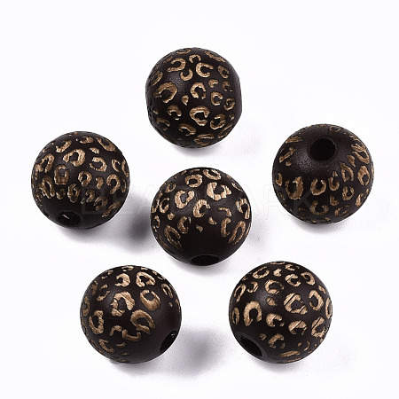Painted Natural Wood Beads WOOD-T021-53B-02-1