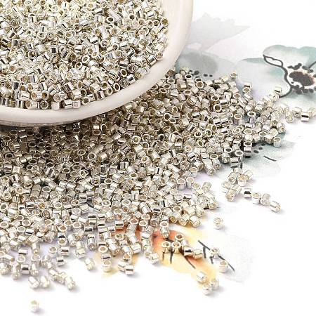 Electroplate Glass Seed Beads SEED-S042-01B-08-1