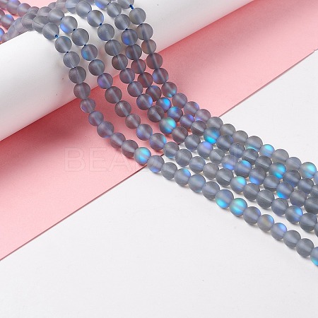 Synthetic Moonstone Beads Strands G-E573-01A-01-1