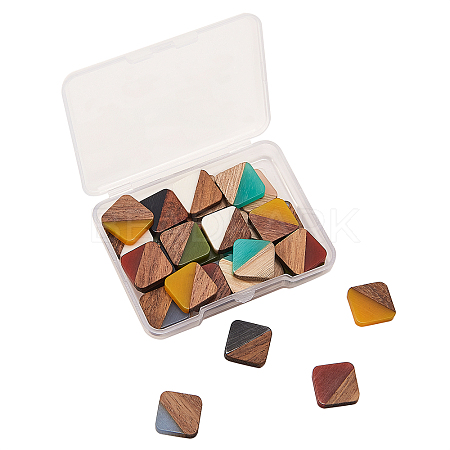 Resin & Wood Cabochons RESI-CJ0001-25-1