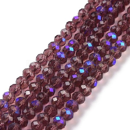 Electroplate Glass Beads Strands X1-EGLA-A034-T8mm-L14-1