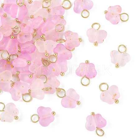 50Pcs Butterfly Acrylic Charms HJEW-YW00234-04-1