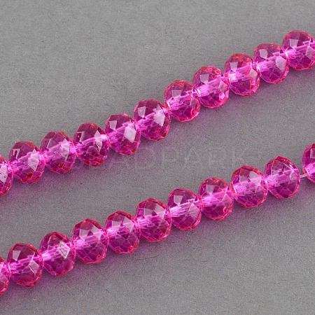 Spray Painted Glass Bead Strands X-DGLA-R030-6mm-06-1