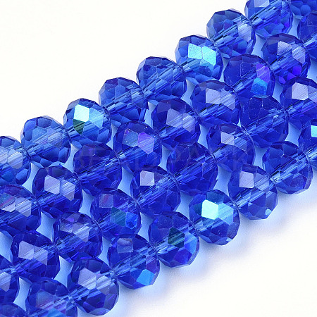 Electroplate Glass Beads Strands EGLA-A034-T6mm-L26-1
