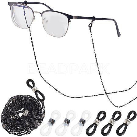 304 Stainless Steel Oval Link Chains Neck Eyeglass Chains FIND-BBC0003-91-1