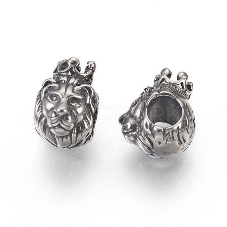 316 Surgical Stainless Steel European Beads STAS-E446-12AS-1