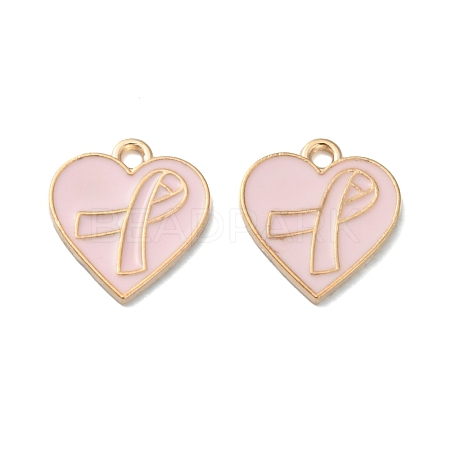 Light Gold Tone Zinc Alloy Enamel Pendants ENAM-WH0061-12B-1