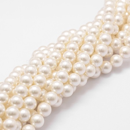 Shell Pearl Bead Strands X-BSHE-L026-03-6mm-1