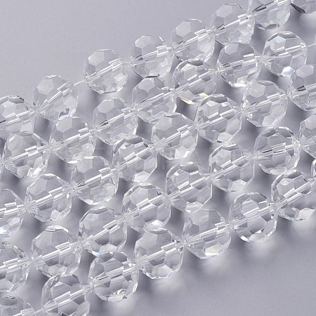 Half-Handmade Transparent Glass Beads X-CF16mm-01-1