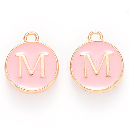 Golden Plated Alloy Enamel Charms ENAM-S118-07M-1