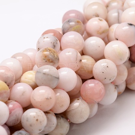 Round Natural Pink Opal Beads Strands G-K071-16mm-1