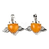 Natural & Synthetic Mixed Gemstone with Clear Cubic Zirconia Pendants G-G133-02P-2
