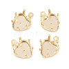 Heart Brass Sew on Prong Settings KK-C163-14A-G-1